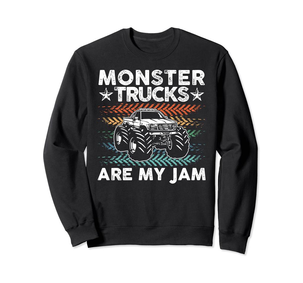Cool Vintage Monster Trucks Are My Jam Retro Truck Driver Sweatshirt