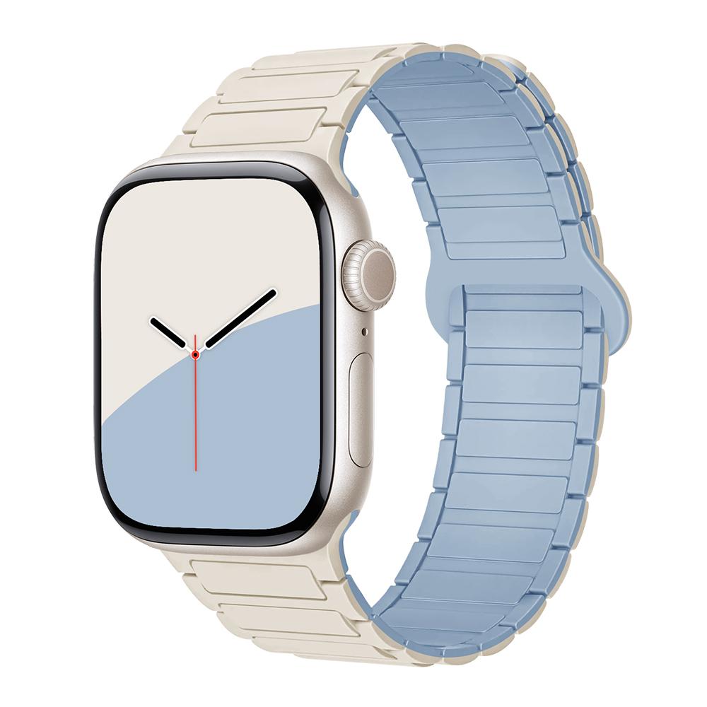 bands for Apple Watch strap 40mm 46mm 45mm 44mm 41mm 49mm Magnetic Silicone correas Bracelet iWatch Series 11 10 9 8 Se ultra2 3