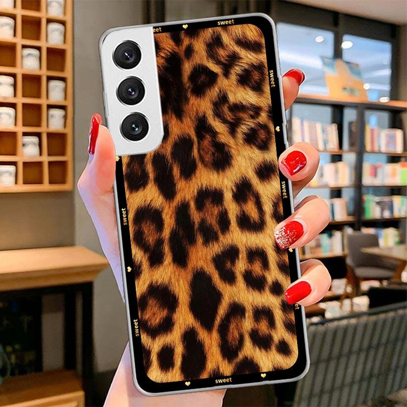 Animal Leopard Print Cover Phone Case For Samsung Galaxy S26 S25 Edge S24 Ultra S23 S22 Plus S21 S20 FE Soft Fundas Shell Galaxy