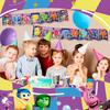 Cartoon Birthday Decoration Tableware Set, Cartoon Party Decorations - Cartoon Party Plates, Cartoon Napkins and Paper Cups, Serves 16