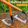 Handheld Hollow Hoe Thickened Manganese Steel Agricultural Weeding Hoe Planting Vegetable Gardening Loosening Soil Weeding Tools for Daily Use