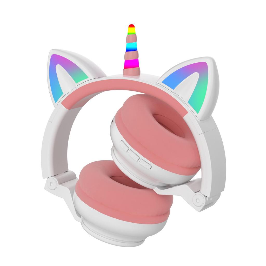 Unicorn Cat Ear LED Bluetooth Wireless Headphones