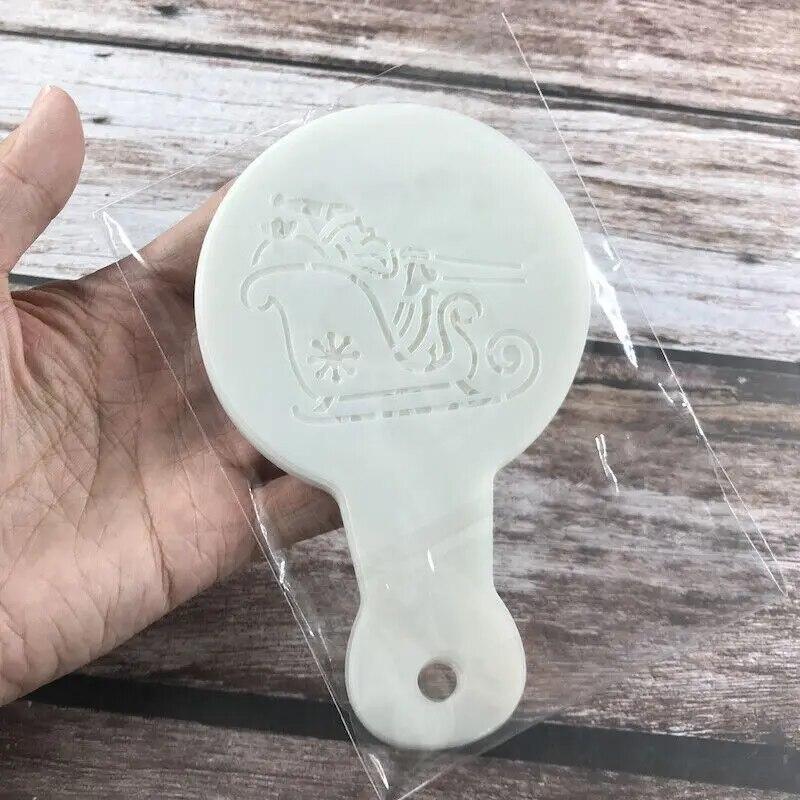 

20 шт трафаретов для капучино и шоколада для Barista Coffee Latte Duster 2024 светло-серый