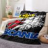 Scania Griffin Head Nákladní Auto Logo Samolepka Deku Deku na Pohovku Kempování Digitální Tisk Venkovní Plyšová Deku Lze Prát v Pračce