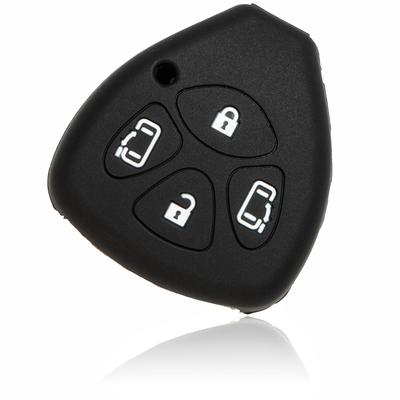 MALAKO Silikonový kryt pro Toyota, 4 tlačítka, Černý, Alphard Noah, Voxy, Isis/Porte, Odolný proti poškrábání,