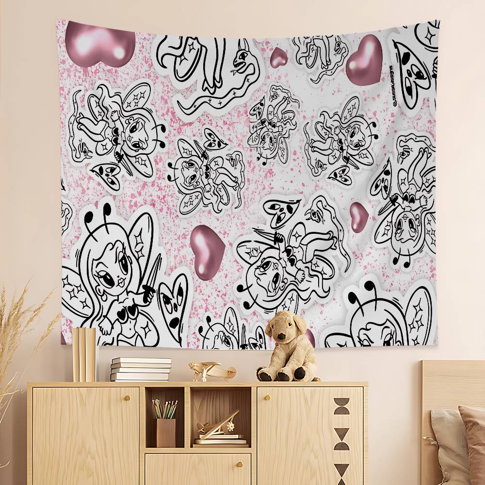 

Singer KKarol G Hippie Wall Hanging Tapestries For Living Room Home Dorm Decor Art Home Decor 74x94cm(29x37in)