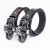 Men's Pull Belt Cowhide Designer Fashion Belt Harley Motorcycle Driver Personality Belt