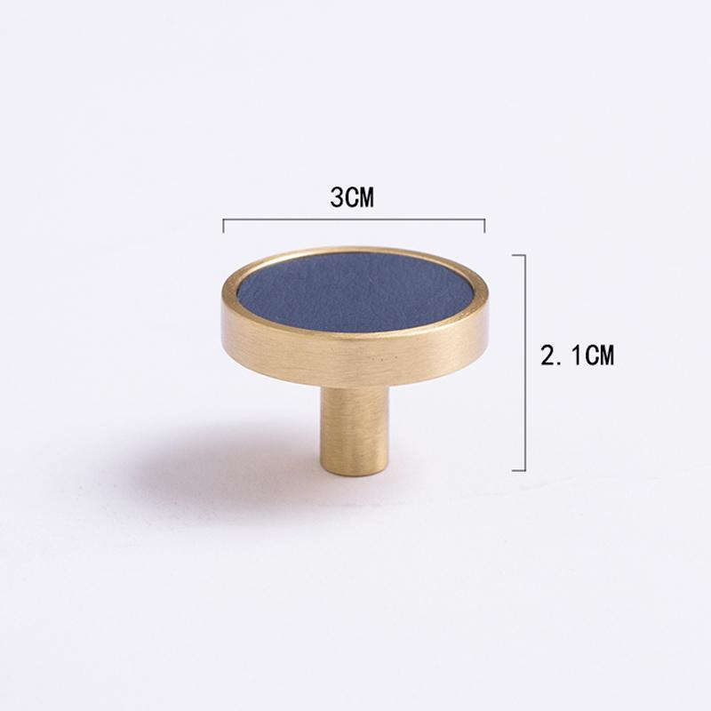 

Простая скандинавская кожаная дверь + латунная дверная ручка для ящика с двумя отверстиями для кухонных шкафов, мебельная ручка