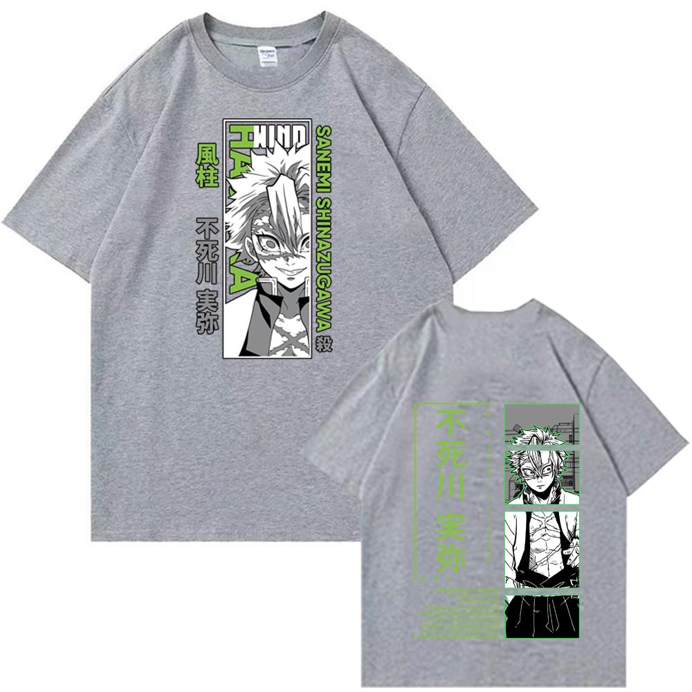 2025 Anime Demon Slayer Shinazugawa Sanemi Tricouri Unisex Femei Vară Casual Gât O Mânecă Scurtă Tricouri Unisex