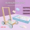 3-in-1 Wooden Baby Walker Stroller and Push Toy for First Steps - Ideal First Birthday Gift