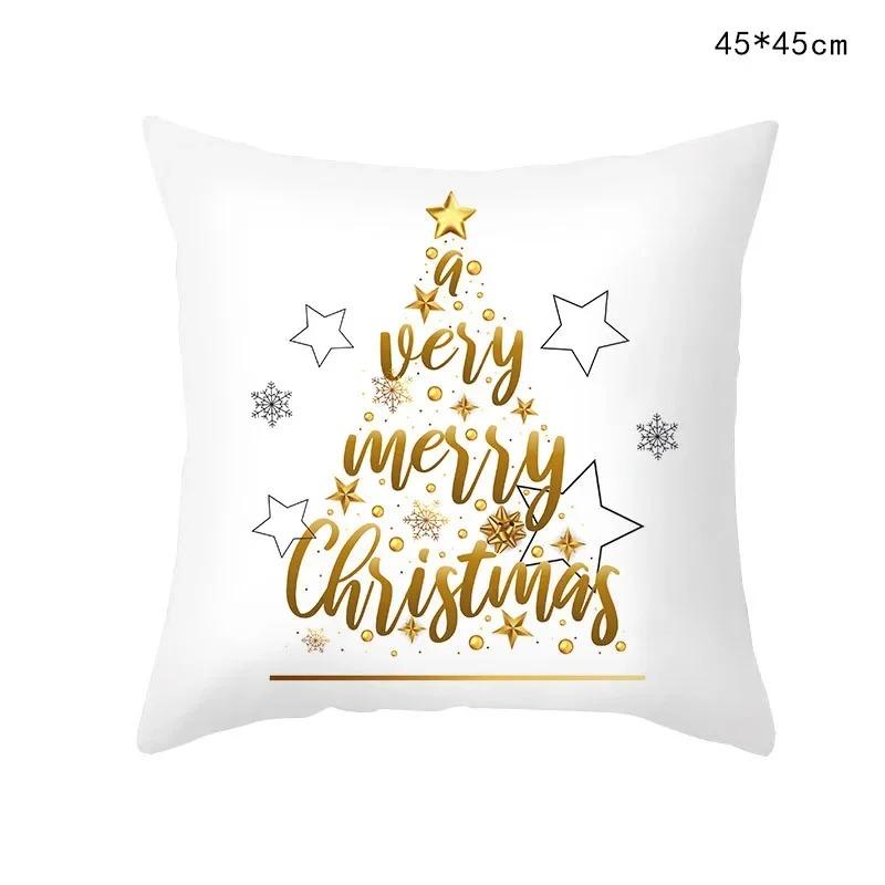 Christmas Themed Pillowcases Car Accessories Office Santa Claus Living Room Sofa Home Pillowcases