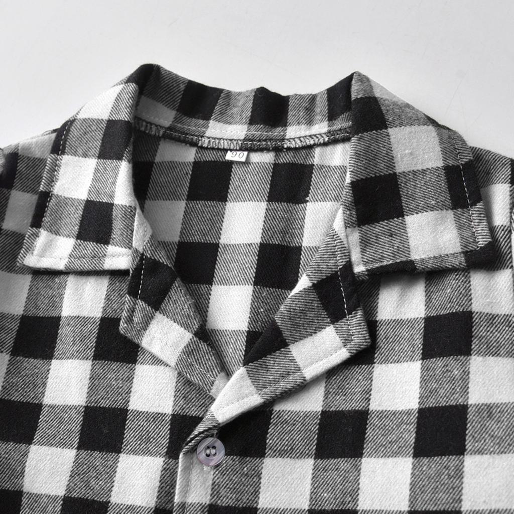 Kleinkind Kinder Baby Jungen Mädchen Plaids Print Pyjamas Wintermäntel Hosen Outfits Set