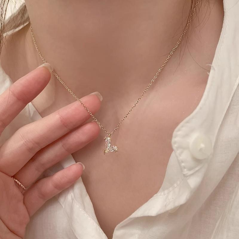 Star Hearts Pendant 925 Sterling Silver Romantic Heart Chain Necklaces For Women Fine Jewelry Gifts