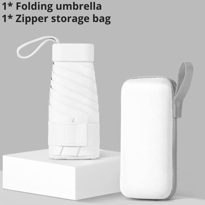 Stylish Multicolor Portable Foldable Umbrella For Women With Uv Protection Fabric