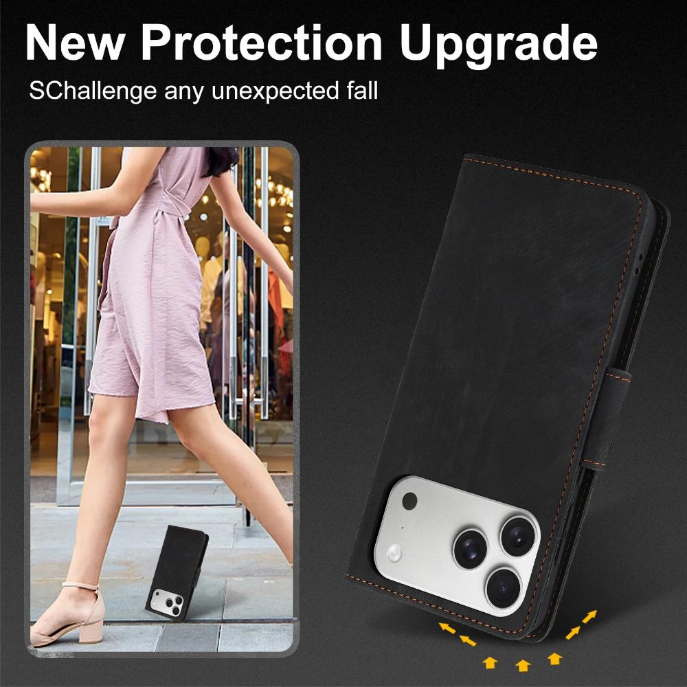 Floral Pattern Wrist Strap Leather Phone Case for iPhone 17 Pro Max Air 16 16E 15 Plus 14 13 Mini 12 11 Xs Xr Card Holder Cover