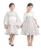 SOUBIEN Yukata Set and Modern Floral Blooming Loquats and White Flowers Kids' 3-Piece (Jacket, Dress, Obi), Floro, Moisture-Wicking, Quick-Drying,
