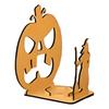 Halloween Shadow Candle Holder Funny Shadow Stand Candlestick with Witch Skeleton Pumpkin Cat Silhouette Holiday Table Centerpiece