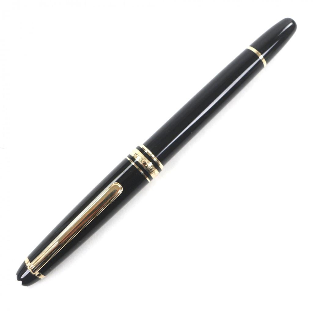 Great MONTBLANC fountain pen Meisterstück Classic white star black 14K mens Used