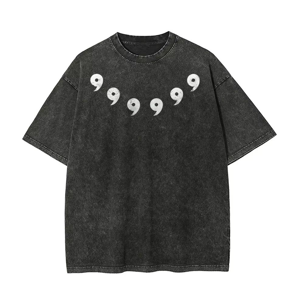 Naruto Sage of Six Paths T Shirt Magatama Vintage Acid Wash Streetwear Breathable Retro Anime Graphic Cotton Men Tees Clothing