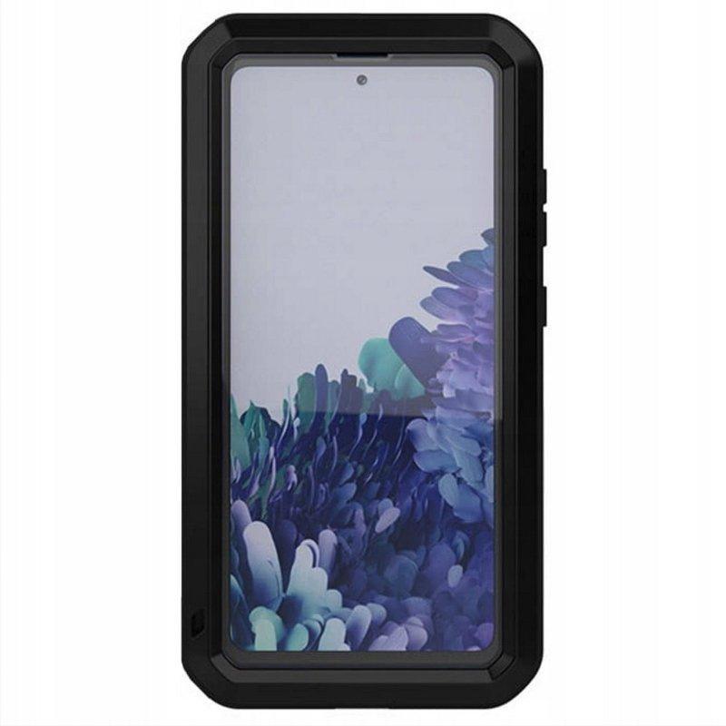 Love Mei Case for Samsung Galaxy S20 FE 4G/5G, Armored with Glass, Black