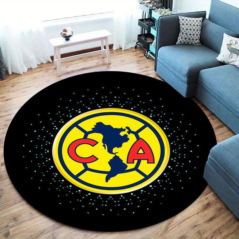 Club America Round Area Rug,Carpet Rug for Living Room Bedroom Sofa Playroom Decor,Non-slip Floor Mat