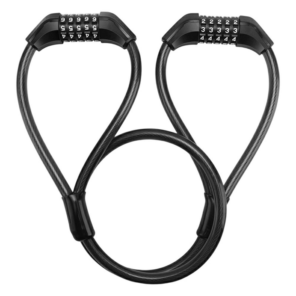 

WEST BIKING YP0705127 Bike Lock Double-Headed Cable Lock with Password Combination for Scooters/Bicycles Anti-Theft Security Heavy Duty Cycling Gear
