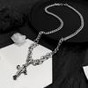 Men's Equatorial Cross Necklace Men's Trendy Hip Hop High Sense Versatile Pendant Boys Niche Design Accessories