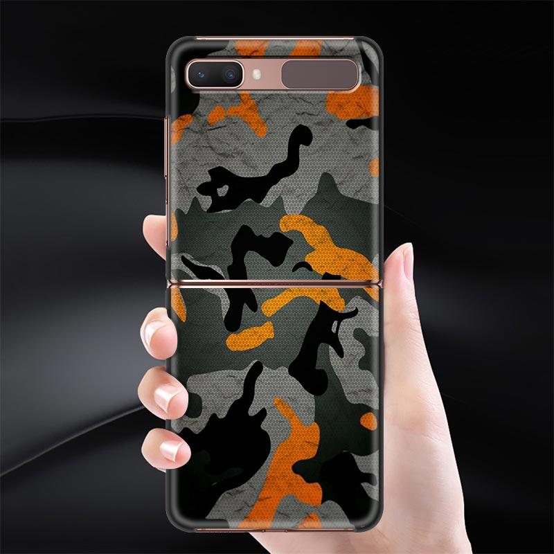 

Черный жесткий чехол для телефона Samsung Galaxy Z Flip Cover для ZFlip 5G Luxury Back Capa Thin Fundas Bag Camouflage Pattern Camo Galaxy Z Flip 5G