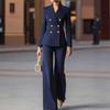Modigirl Formal 2 Pieces Blazer Pants Suits for Ladies 2025 Fall Winter Fashion Office Wear Women Striped Jacket Sets Outfit