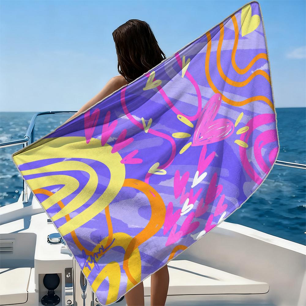 Passionfruit SlicesBeach Towel Ultra-fine Fiber Quick Drying Absorbent Beach Swimming Vacationvacation Essentials Gifts