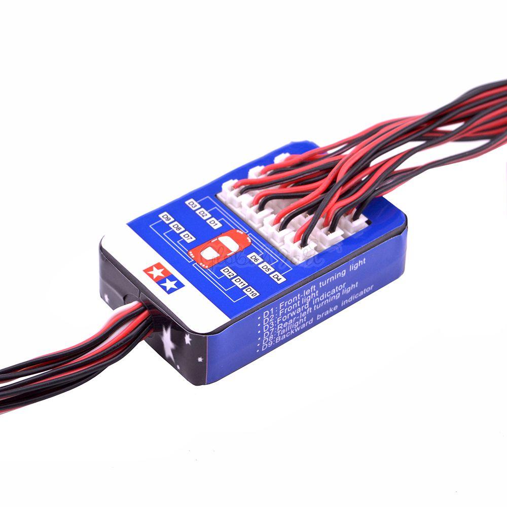 T raxxas for Yokomo Tamiya Simulation Flash RC Accessories 12 LED Lighting Kit 4 Colors Lighting