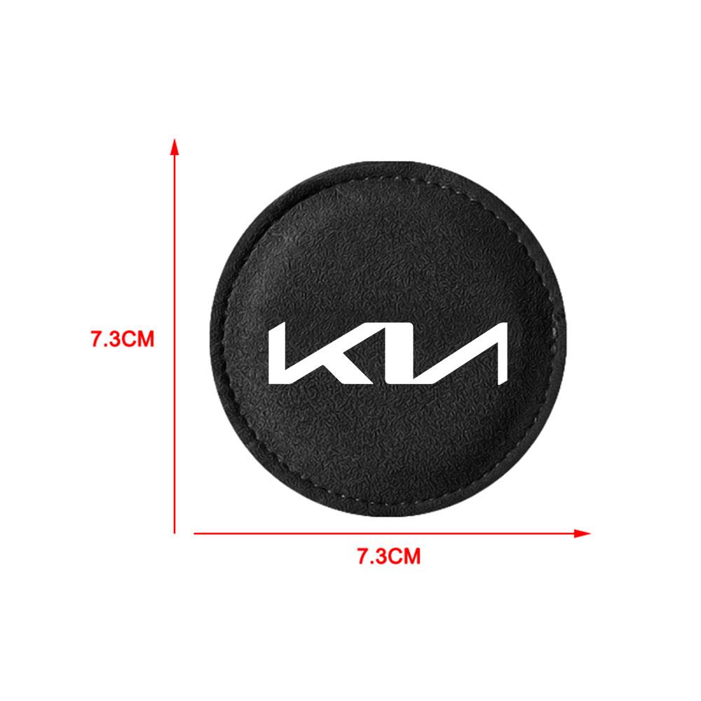 AQK4 1/2PC Car Coasters Water Cup Mat Non-slip Pad for KIA Picanto Soluto Soul Stinger Sonet K7 K5 K8 K3 Ray EV6 Borrego Accessories