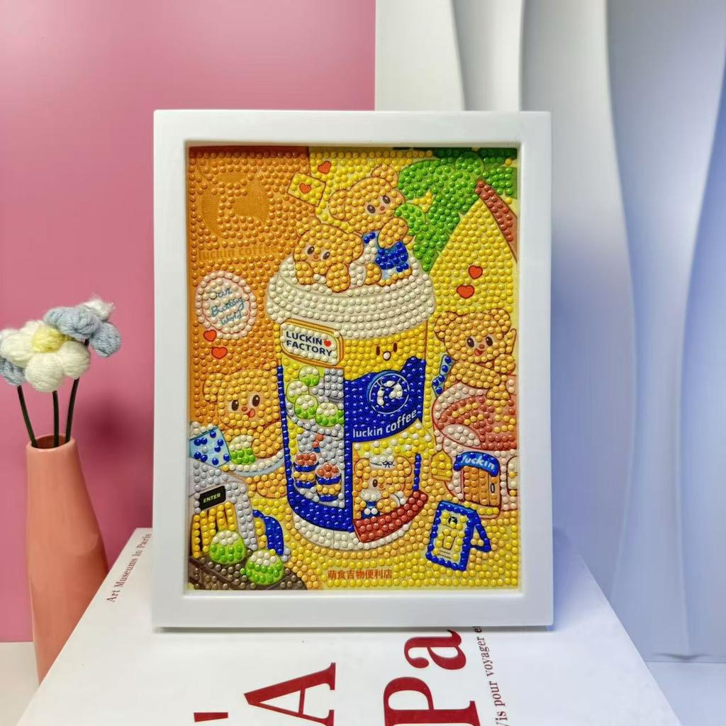 Children'S Diamond Painting Framed Handmade Diy Material Bag Sanrio Diamond Paste Painting Concentration Toy