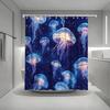 Jellyfish Shower Curtain Underwater World Marine Life Dreamy Blue Sea Bath Curtain Bathroom Accessories Decor With Hooks