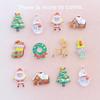 50Pcs New Cute Resin Small Santa Claus, Snowman, Tree Series Flat Back Ornament Jewelry Making Manicure Hairwear Accessories
