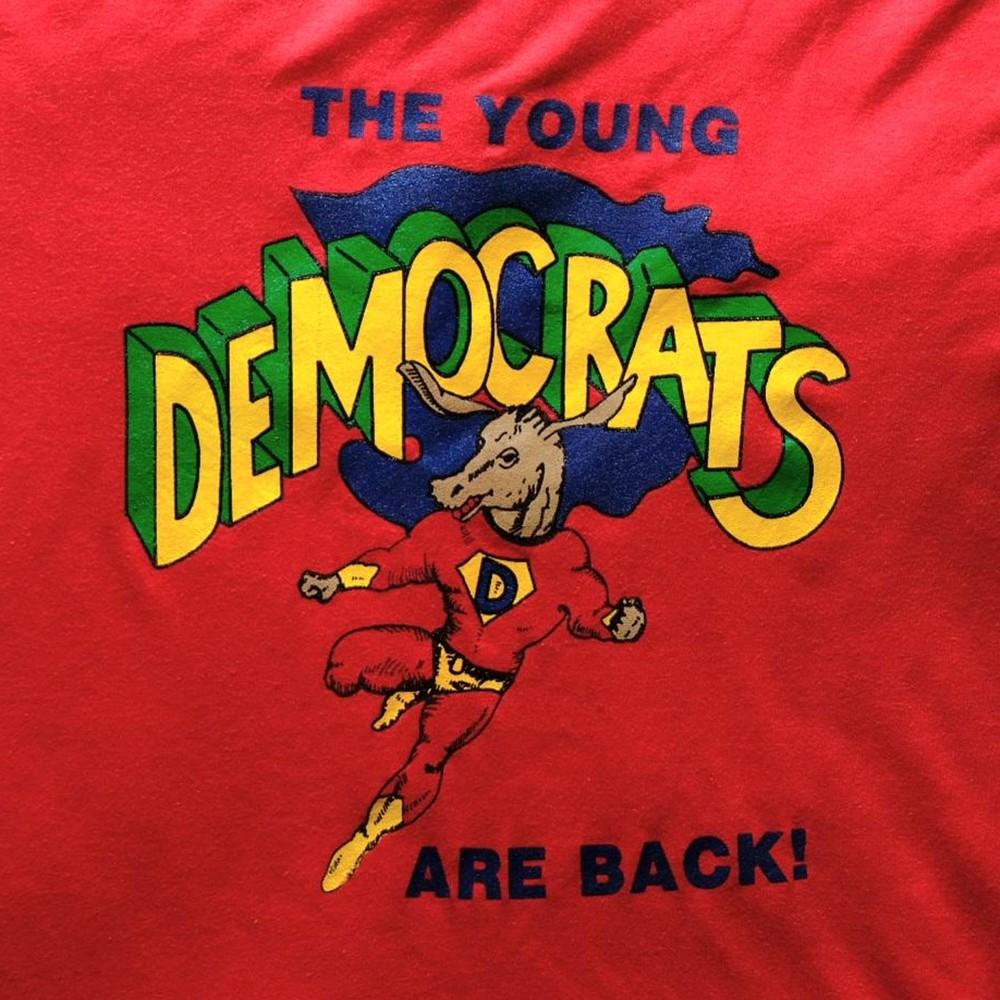 Reprinted 80#039;s Vintage The Young Democrats are Back Red Tshirt Unisex T-Shirt S