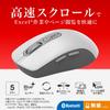 Buffalo Wireless Silent Horizontal 5 Bluetooth with White BSMBB705WH Mouse, Operation, High-Speed Scrolling, Scrolling, Tilt, Buttons, BlueLED,
