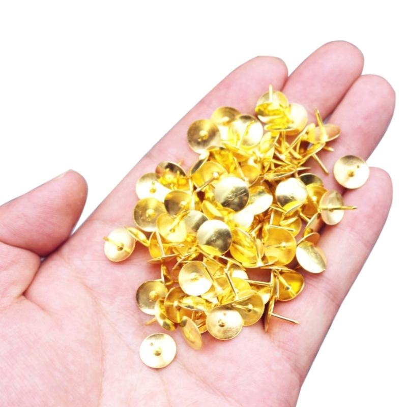 100Pcs Colors Push Pins Colorful Decorative Thumb Tacks Roundness Head Push Pins