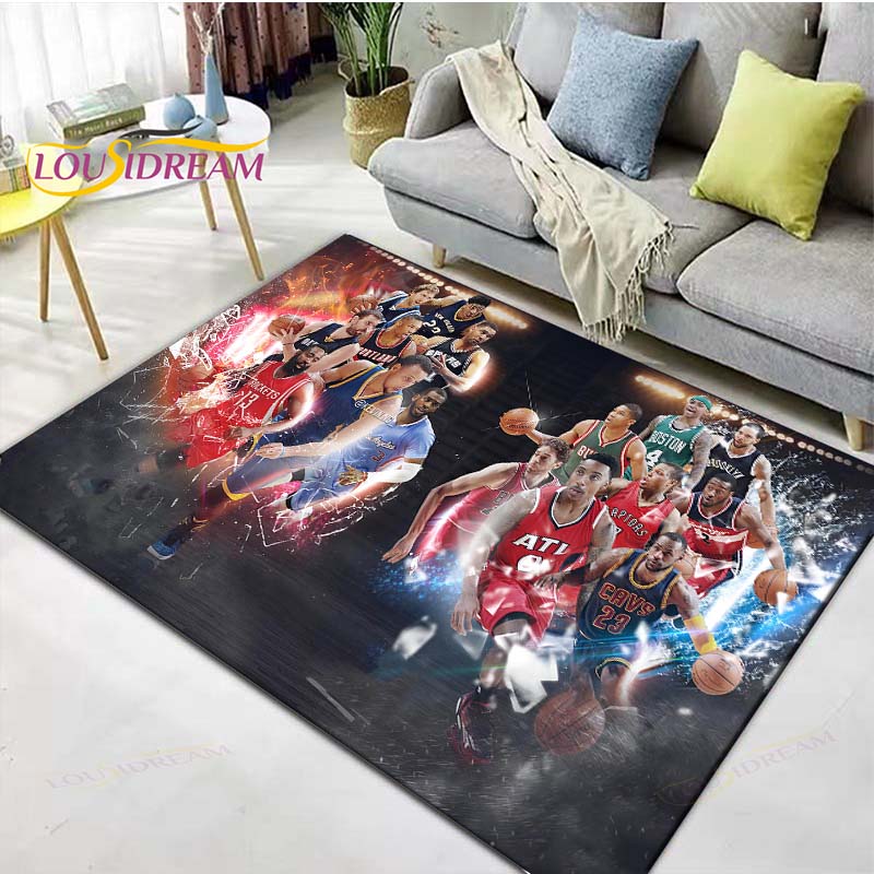 Basketball Star L-LeBron J-James K-Kobe Printed Carpet Outdoor Rug Area Rug Non-slip Carpet Bedroom Decor Carpet for Room Gift