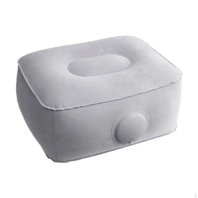 Inflatable Footrest Cushion Pillow Stool Ergonomic Flocking Material Compact Support Suitable for