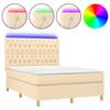 VidaXL Sommier à Lattes de Lit avec Matelas et LED, Lit Rembourré, Lit Double, Lit Adulte de Chambre à Coucher Intérieur, 3135682