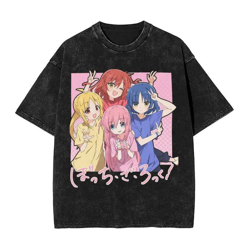 

Gotoh Hitori Ijichi Nijika Bocchi The Rock Graphic T Shirt Men Women Cotton Tshirts Vintage Washed Tee Harajuku Male T-shirt S