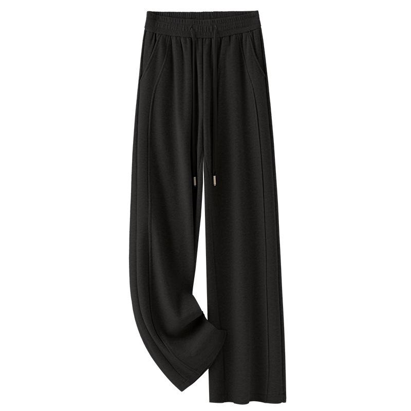 

Женские желтые спортивные штаны с высокой посадкой и свободного кроя - Коллекция весна 2025 M чёрный