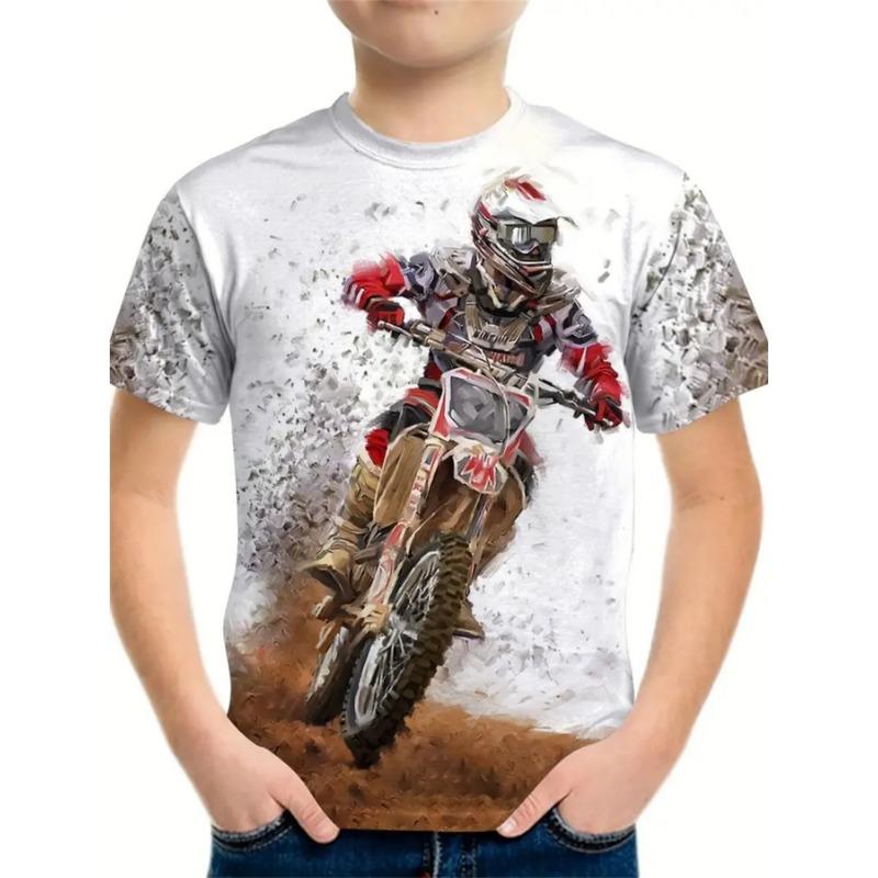 2025 Children's Clothing Car 3D Printed Boy's T-Shirt Graphic T Shirts Short Sleeve Girls Clothes Casual Round Neck Children Top
