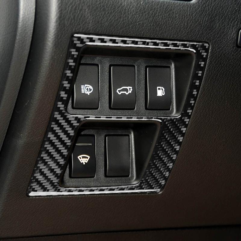 Real Carbon Fiber Car Accessories Trunk Switch Interior Cover Soft Sticker For Lexus RX350 RX450h 2010 2011 2012 2013 2014 2015