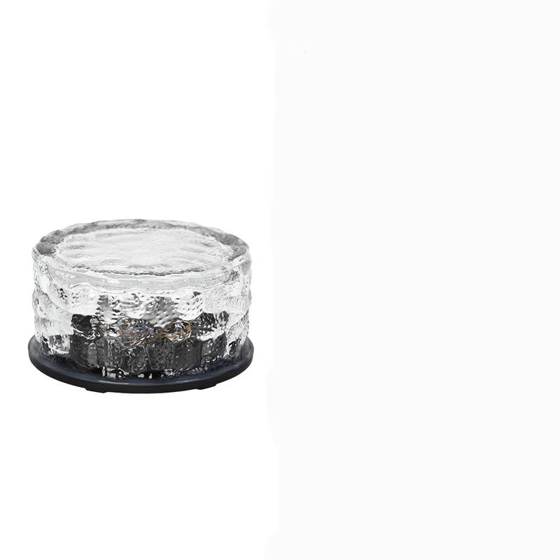 Solar Powered Glass Ice Brick Pathway Light