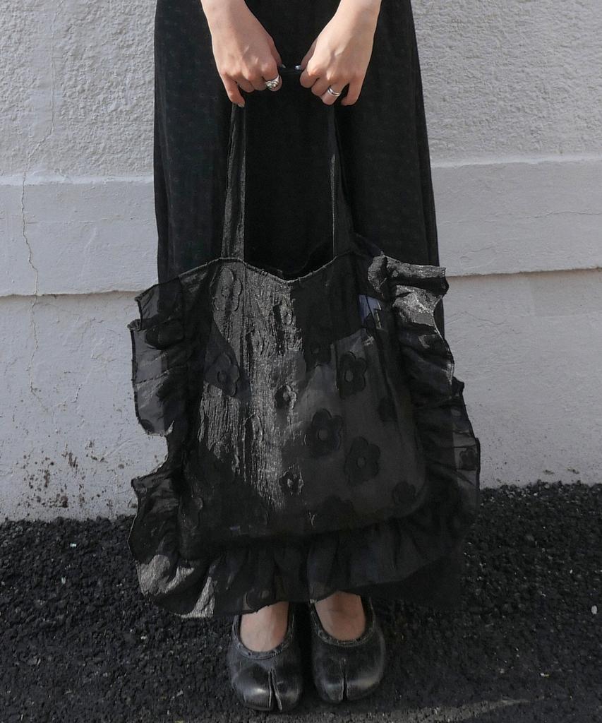 Voor Frill Blossom Shoulder Bag_Black