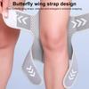 Knee Brace with Spring Support Adjustable Butterfly Wing Straps Breathable Knee Guard Non-slip Knee Protector for Joint Stability Pain Relief