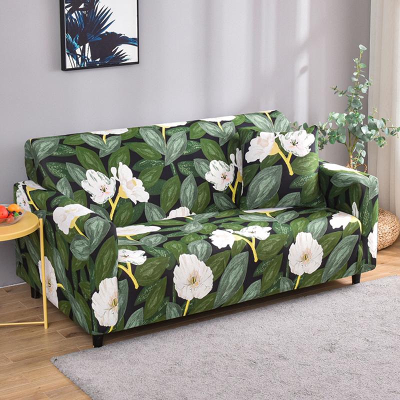 1ks Potah na pohovku na rohovou pohovku s područkou s květinovým vzorem Elastický potah vhodný pro domácí mazlíčky na sekční pohovku ve tvaru L