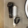 2Pcs Clear Hair Brushes Rack Wall Mounted Toilet Storage Shelf Bathroom Comb Holder  for Home